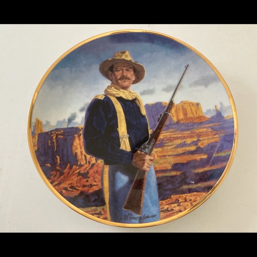John Wayne Collector Plate, Hero of the West